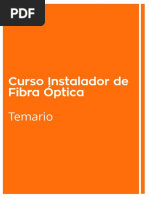 Temario Del Curso Instalador de Fibra Optica FTTH PDF