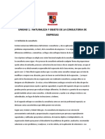 Unidad 1. - Naturaleza y Objeto de La Consultoria de Empresas