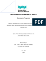 Universidad Privada Norbert Wiener: Portada Título