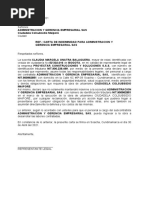 Carta de Responsabilidad Civil y Penal