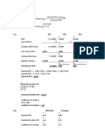 Coefficient of Variation : Standard Deviation Expected EPS