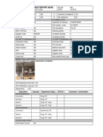 Non Conformance Report (NCR) : Disposition Quantity Department (Dept.) Pen Id Comments / Confirmation