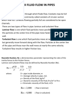 Fluid Flow in Pipes