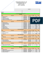 Fleetguard Filters Pvt. Ltd. After Market Price List (MUV / Tractor) W.E.F. 3-May-2021