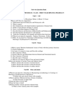 Unit Wise Question Bank Human Anatomy & Physiolog Class - First Year Diploma Pharmacy Unit I Cell