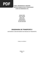 Modais de Transporte - Vantagens e Desvantagens