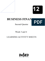 BUSINESS FINANCE Las Week 3 and 4