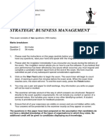 Strategic Business Management Exam Nov 2019