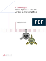 Application Note - Keysight - Differences in Application Between Power Dividers and Power Splitters