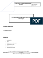 Procedure de Protection Anodique: Contrat SONATRACH/ Groupement Momentané Spa Pour'