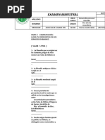 Examen Bimestral de Filosofia 5to de Secundaria