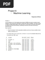 Project - Machine Learning - Rajendra M Bhat