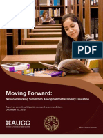 Moving Forward:: National Working Summit On Aboriginal Postsecondary Education