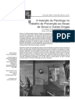 A Inserção Do Psicólogo No Trabalho de Prevenção Ao Abuso de Álcool e Outras Drogas