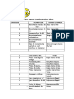 Relación de Herramienta Luis Alfaro.