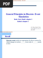 General Principles in Discrete-Event Simulation: Book: Jerry Bank's Chapter 3 Kelton's Chapter 2