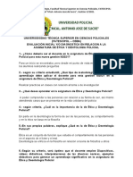 Evaluacion de Diagnostico Etica y Deontologia Policial 2021.