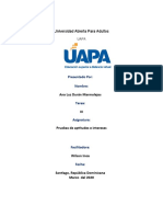 Tarea III de Pruebas de Aptitudes e Intereses