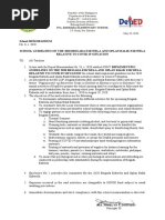 School Memo No. 8 2020 School Guidelines On The 2020 Brigada Eskwela and Oplan Balik Eskwela Relative To Covid 19 Situation