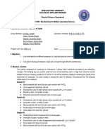 Experiment 1 - Laboratory Activity Sheet For Physical and Chemical Properties of Lipids