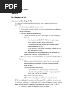 The Chemistry of Life: Saladin 6e Extended Outline