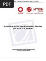 JT - Installation Manual For PV Modules B1