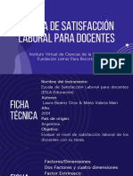 Escala de Satisfaccion Laboral para Docentes