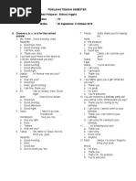 Bahasa Inggris Penilaian Tengah Semester