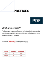 PREFIXES - Grade 9