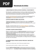 4 Dicas Sobre Manutenção Ônibus