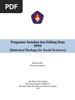 Pengantar Instalasi Dan Editing Data Spss (: Statistical Package For Social Sciences)