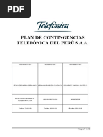 1.3 Plan de Contingencias Telefonica