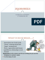 Ergonomics: Kaziranga University 6 Semester, Me