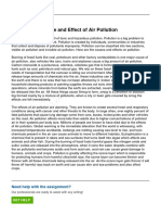 Cause and Effect of Air Pollution: Need Help With The Assignment?