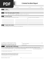 Criminal Incident Report FF-560-302 