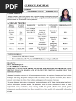 Curriculum Vitae: Ruchita Suresh Jadhav