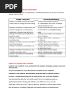 Chapter 1 Overiew of Strategic Management: Strategy Formulation Strategy Implementation