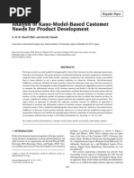 Analysis of Kano-Model-Based Customer Needs For Product Development