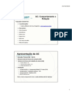 00 - Apresentação Da UC - Comportamento e Relação