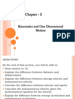 Kinematics 1 D CH 2