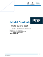 Model Curriculum: Multi Cuisine Cook