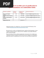 Elaboración de Un Filtro para La Purificación de Agua Contaminada Con Combustibles Fósiles