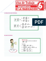 Teoremas de La Radicacion para Sexto Grado de Primaria