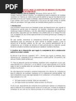 Competencia Judicial para La Adopción de Medidas Cautelares Según La Norma de Arbitraje-Osce