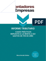 Informe Tributario: Casos Prácticos Impuesto A La Renta E Igv Gastos de Fin de Año