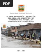 8029 Plan de Prevencion y Reduccion Del Riesgo de Desastres Por Inundacion Del Rio Chillon Tramo Distrito de Los Olivos 2019 2022