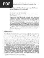 Development of Flood Boundary Maps of Urban Areas Using HEC-RAS Software