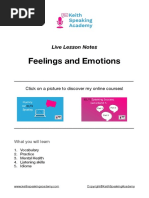 Feeling and Emotions - Lesson Notes