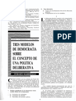 HABERMAS Jurgen - Tres Modelos de Democracia Sobre El Concepto de Una Politica Deliberativa