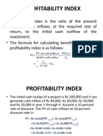 PROFITABILITY INDEX, Pay Back and ARR Methods